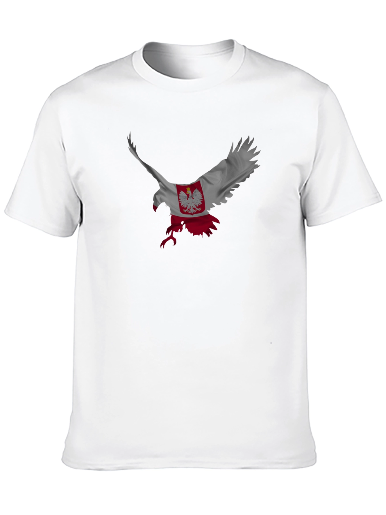 Polish Eagle Flag Graphic Black T-Shirt