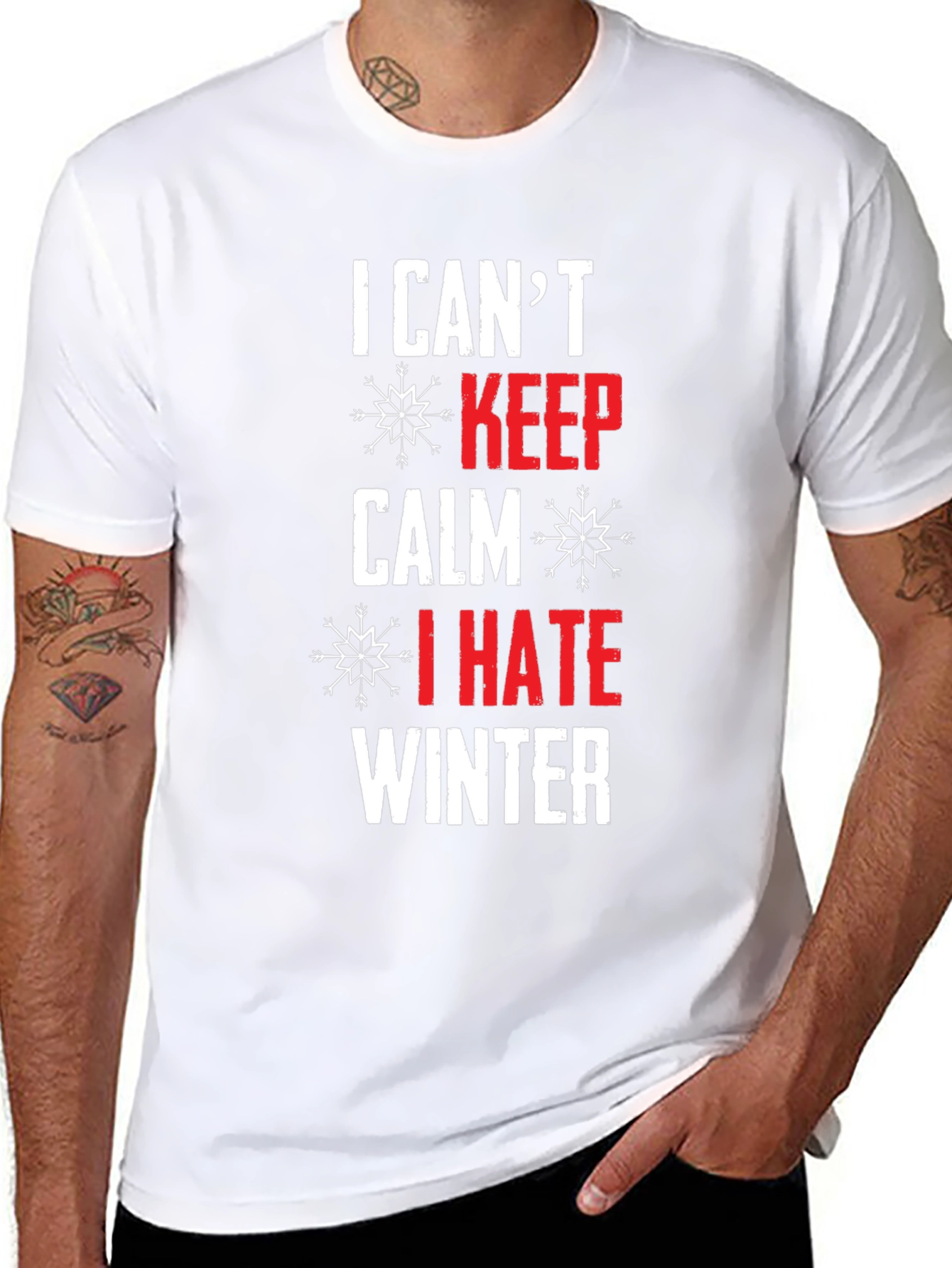 I Cant Keep Calm I Hate Winter T-Shirt