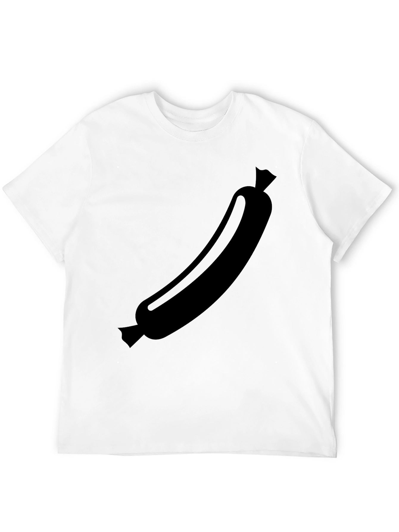 Black Sausage Graphic Tee - Funny Food Shirt