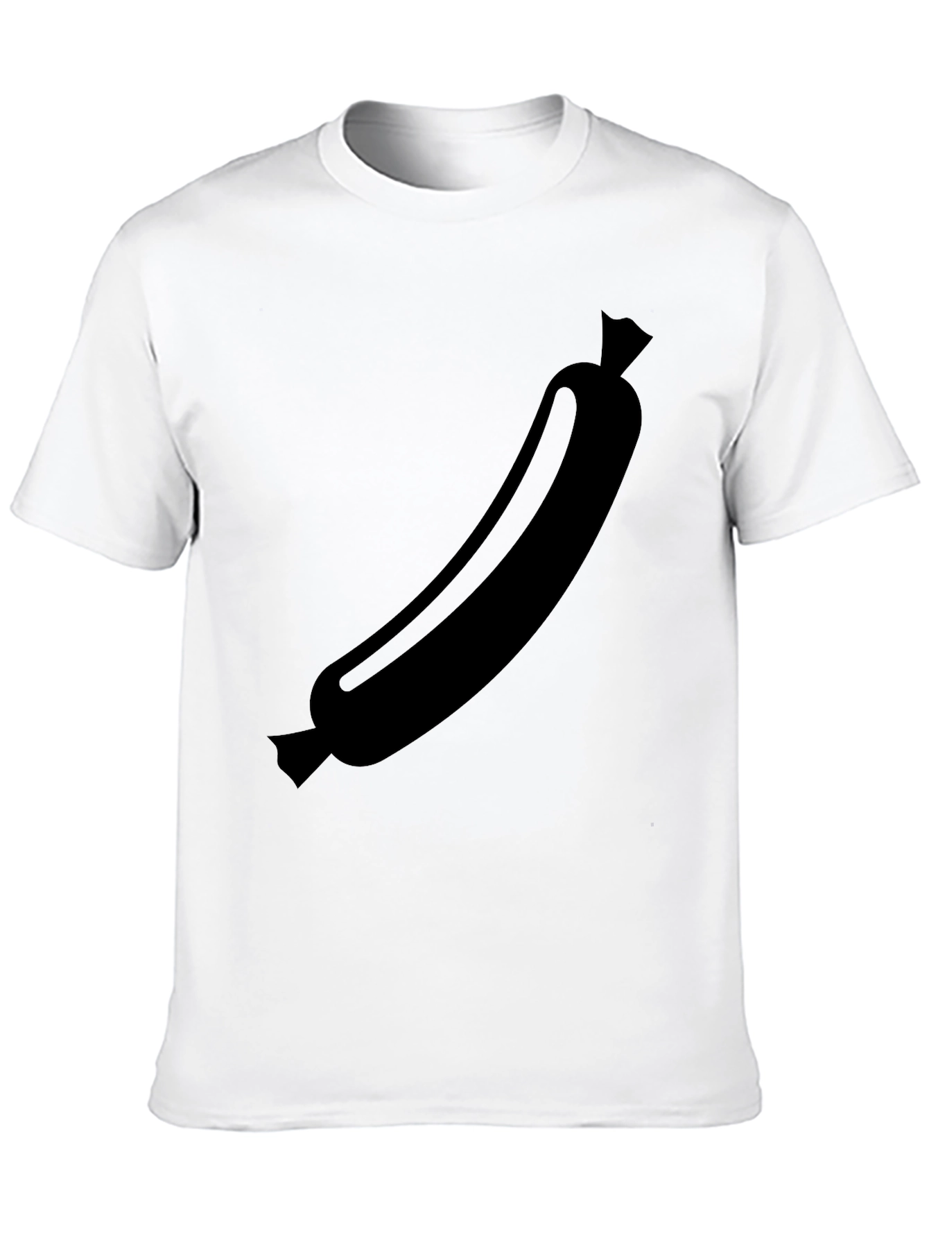 Black Sausage Graphic Tee - Funny Food Shirt