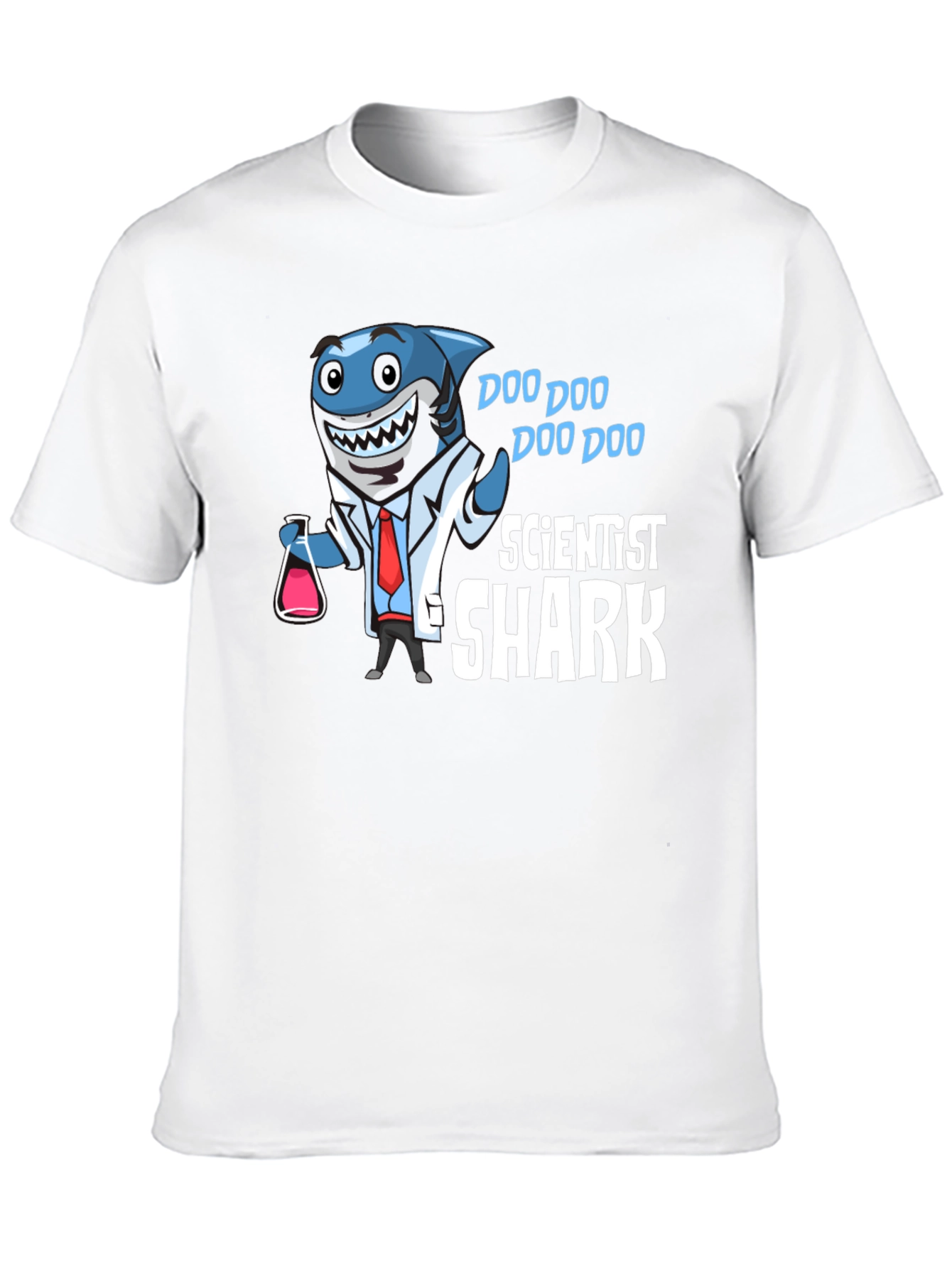 Scientist Shark T-Shirt Funny Graphic Tee