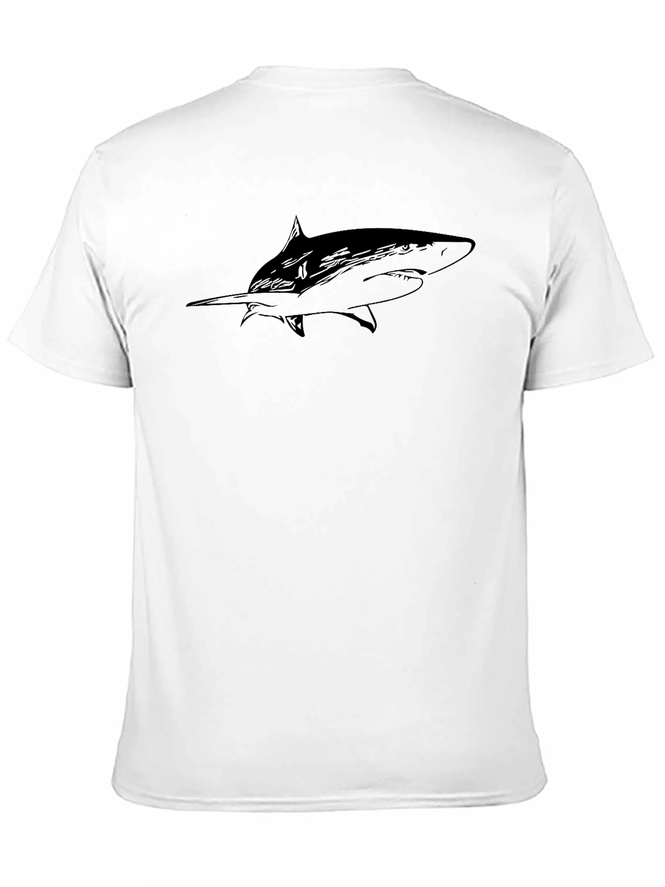 Black Shark Graphic Tee - Stylish Mens T-Shirt