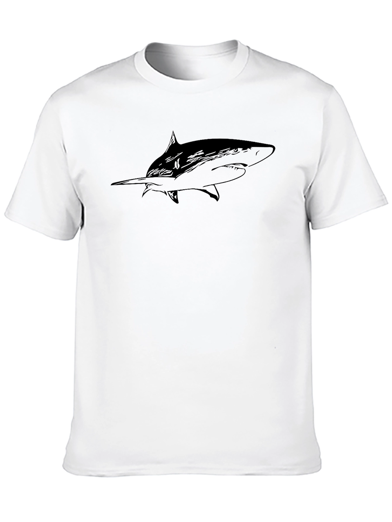 Black Shark Graphic Tee - Stylish Mens T-Shirt