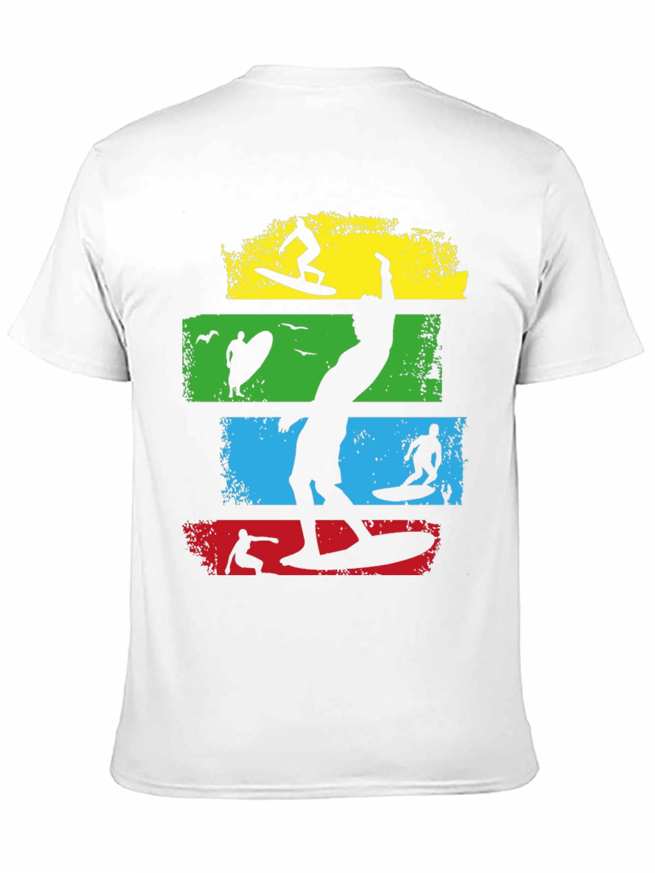Surf Silhouette Tee - Retro Wave Design