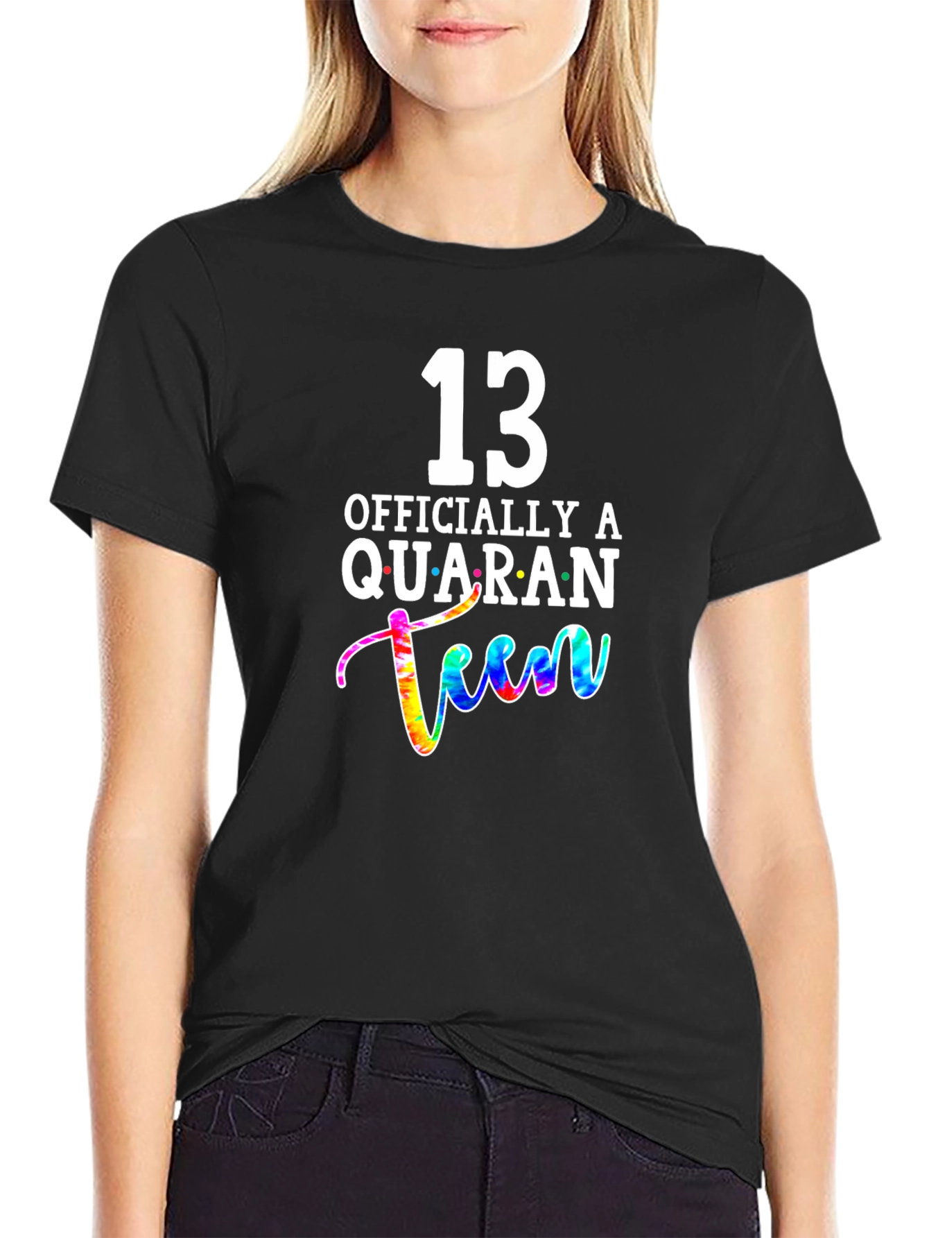 13th Birthday Quaranteen Tie-Dye Graphic T-Shirt