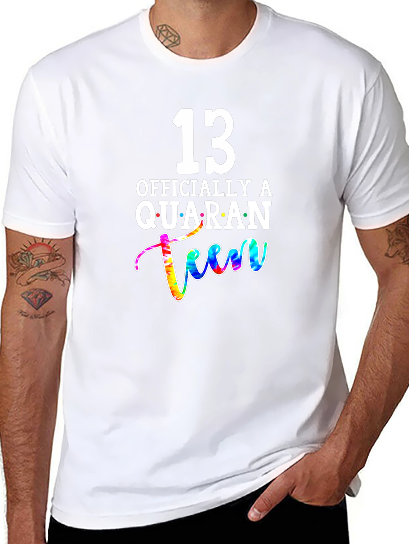 13th Birthday Quaranteen Tie-Dye Graphic T-Shirt
