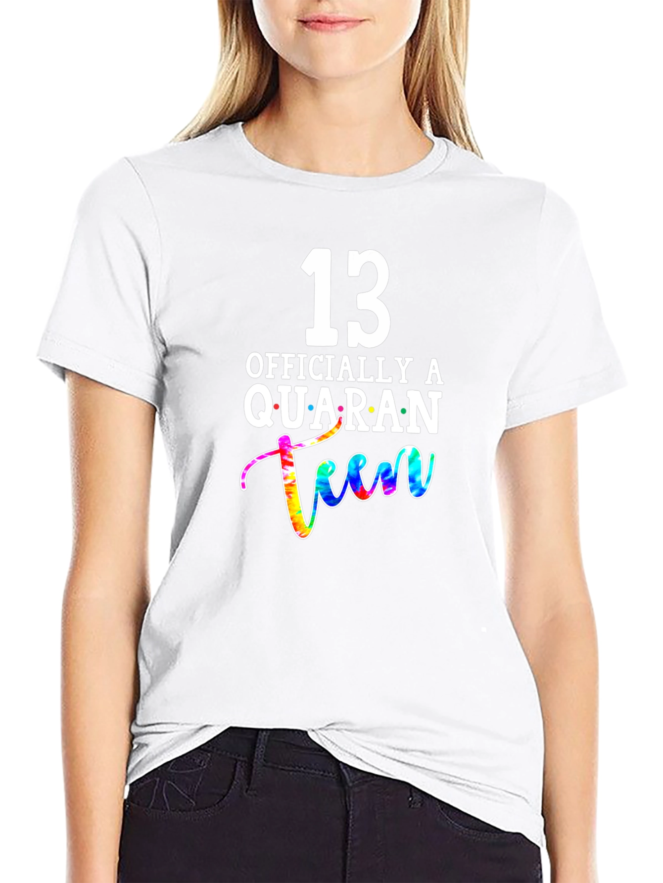 13th Birthday Quaranteen Tie-Dye Graphic T-Shirt