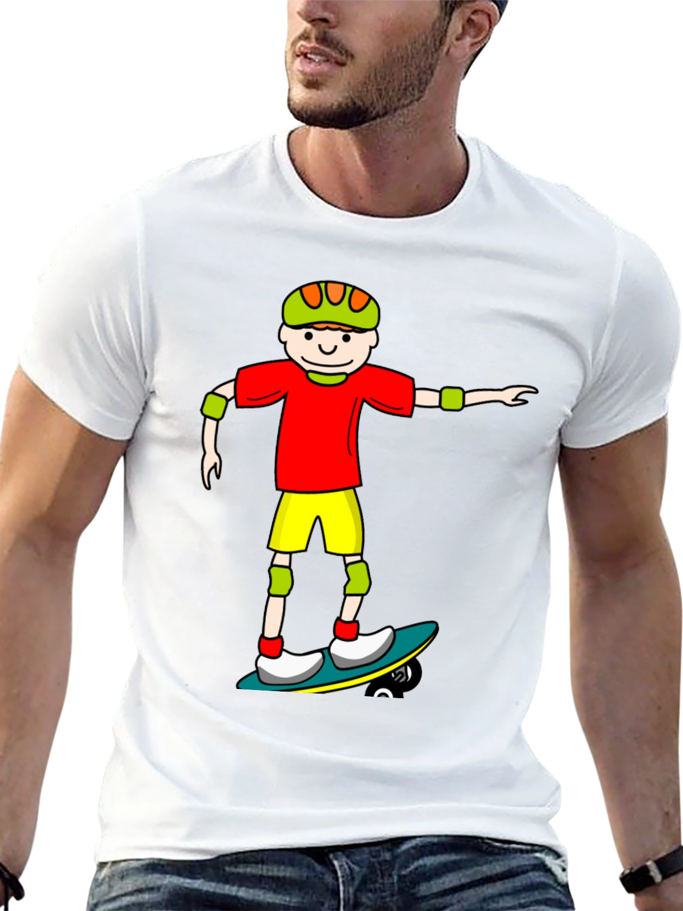 Skater Cartoon Graphic Tee