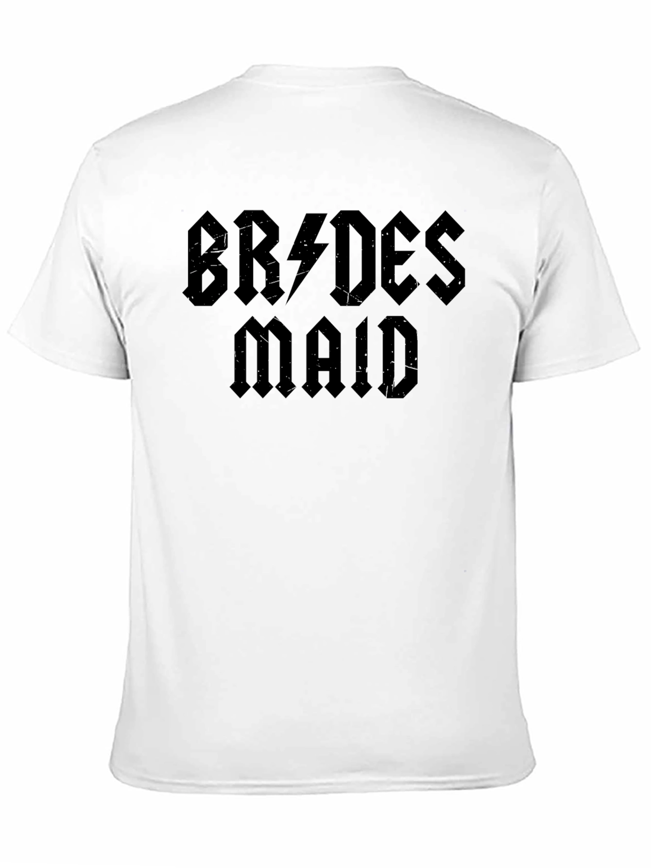 Bridesmaid AC/DC Style Graphic T-Shirt - Black