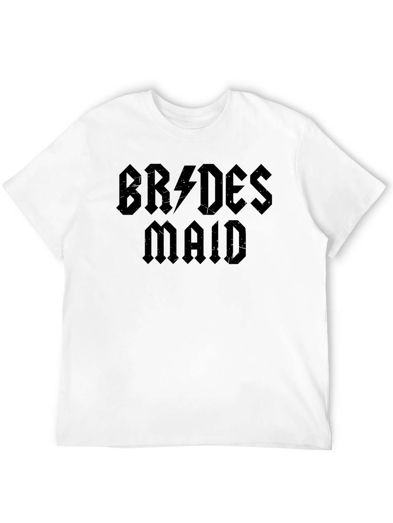 Bridesmaid AC/DC Style Graphic T-Shirt - Black