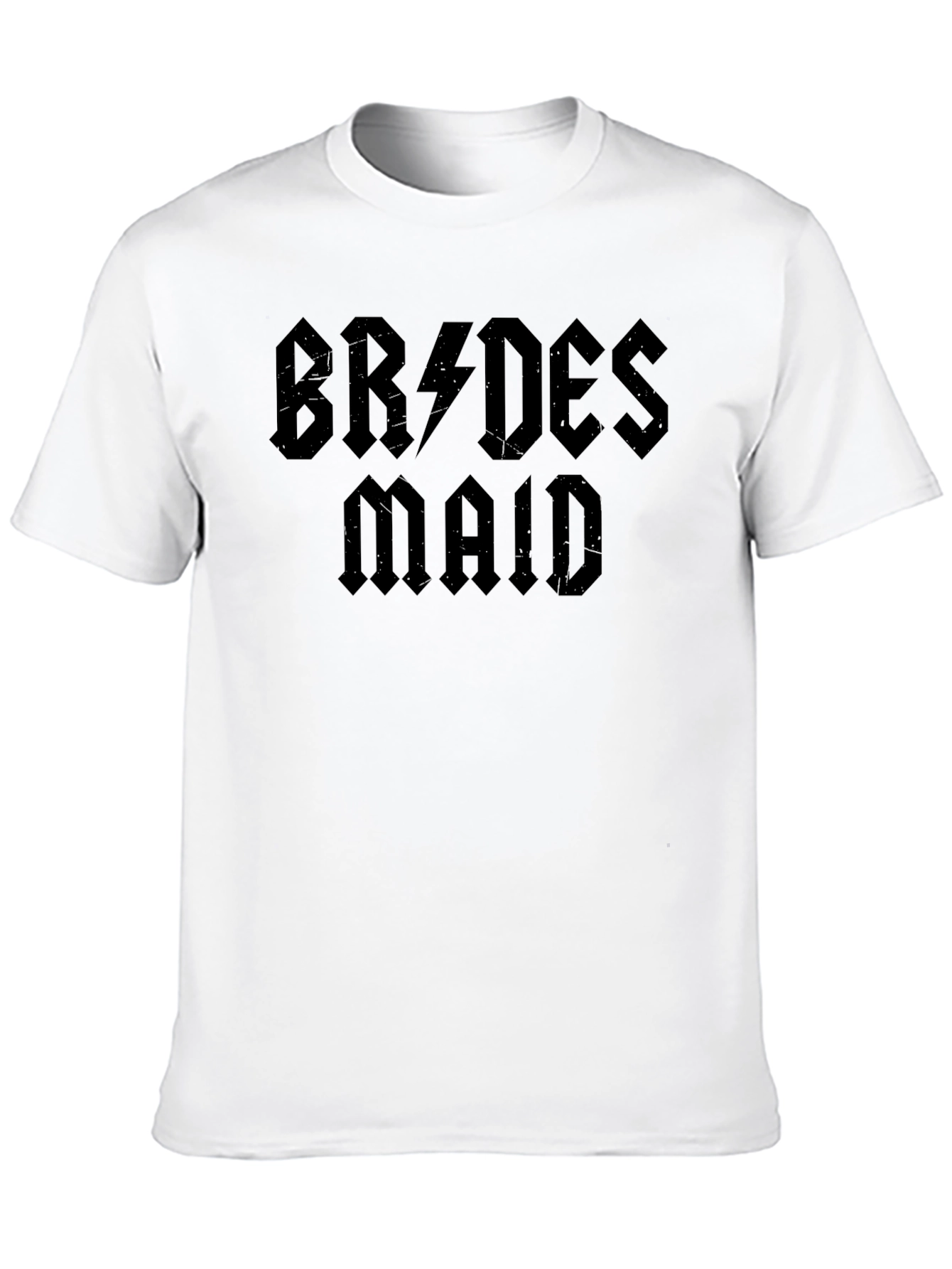 Bridesmaid AC/DC Style Graphic T-Shirt - Black