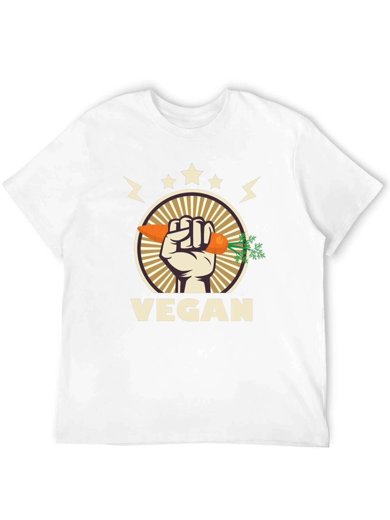 Vegan Carrot Fist T-Shirt - Eat Your Veggies!