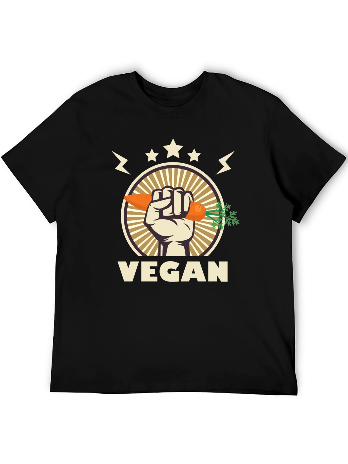 Vegan Carrot Fist T-Shirt - Eat Your Veggies!