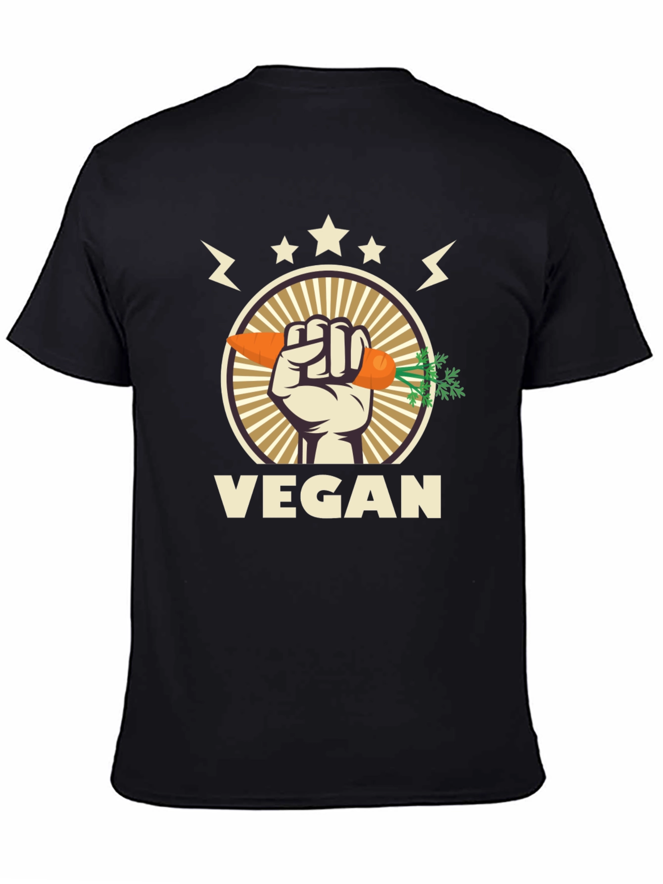 Vegan Carrot Fist T-Shirt - Eat Your Veggies!