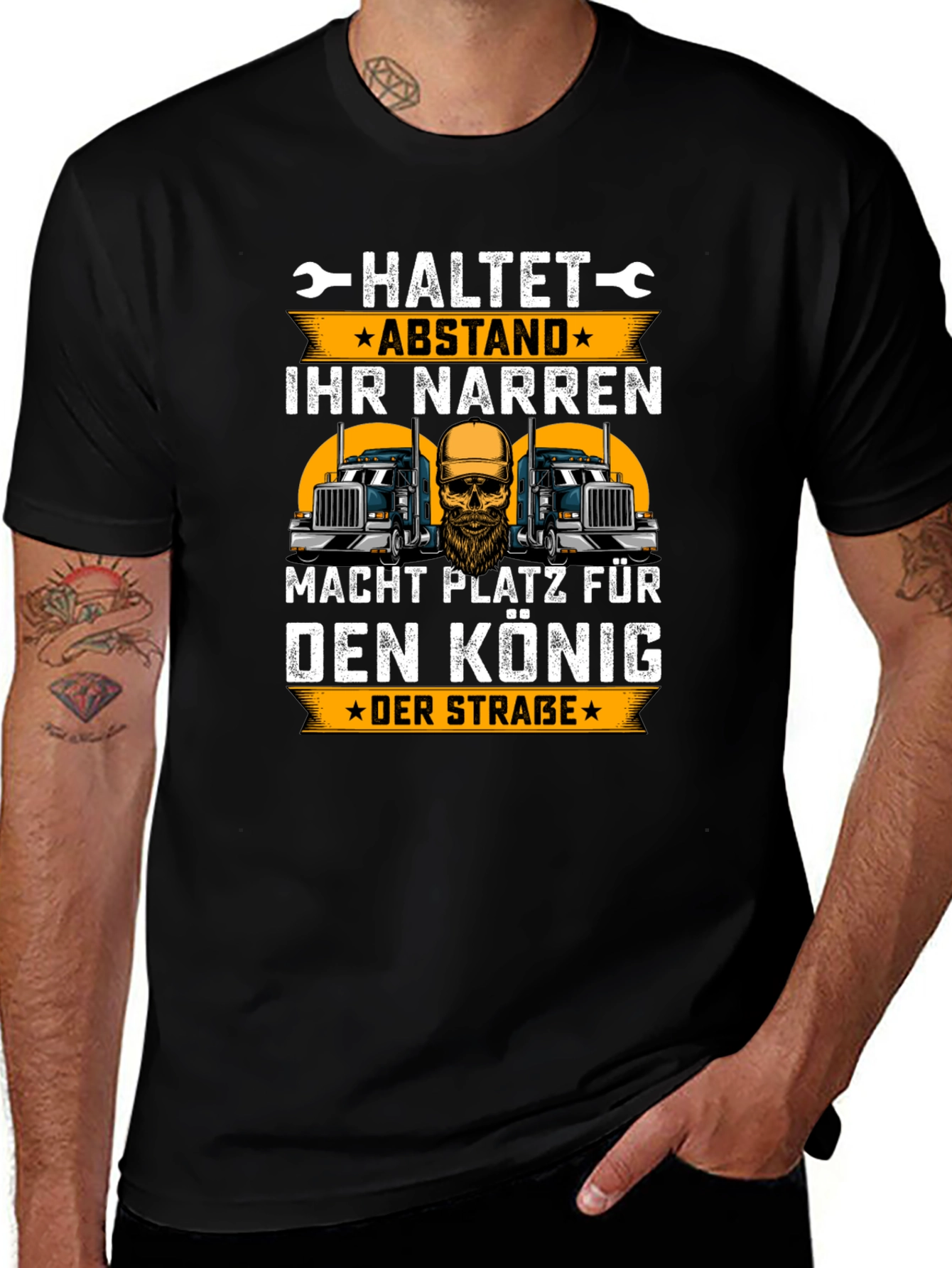 Trucker King T-Shirt - German Slogan Design