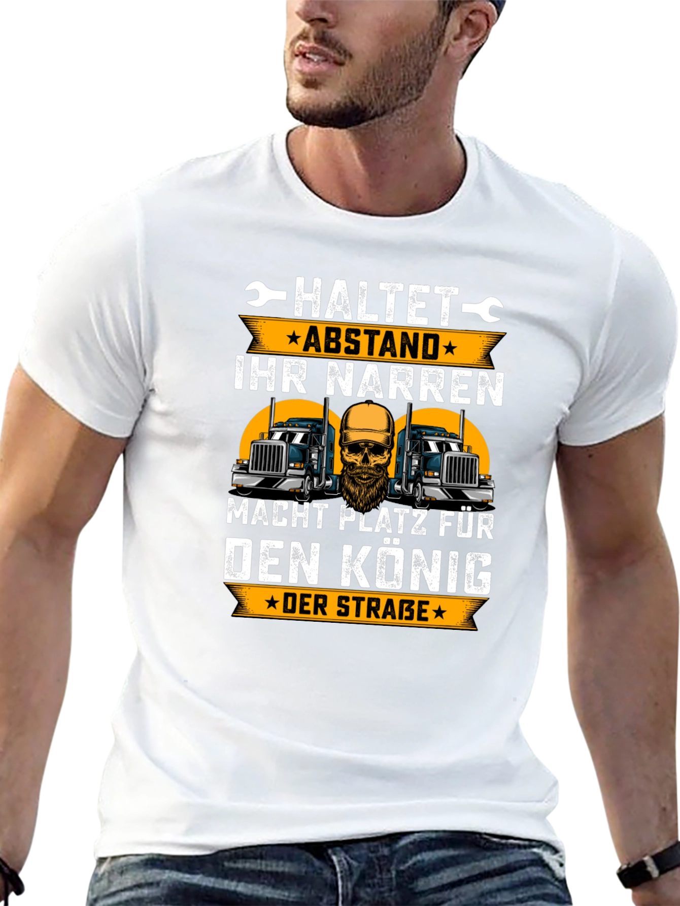 Trucker King T-Shirt - German Slogan Design