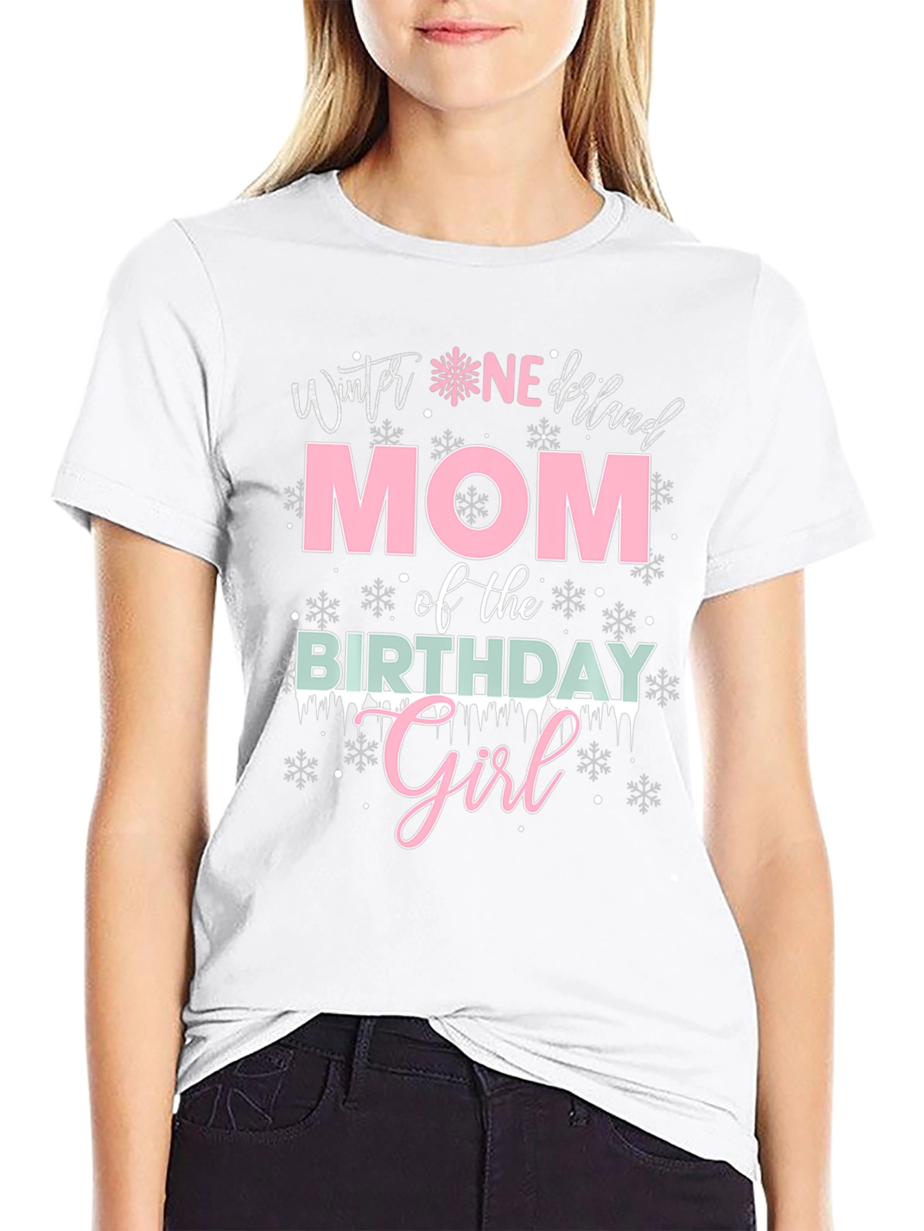 Winter Wonderland Mom Birthday Girl T-Shirt
