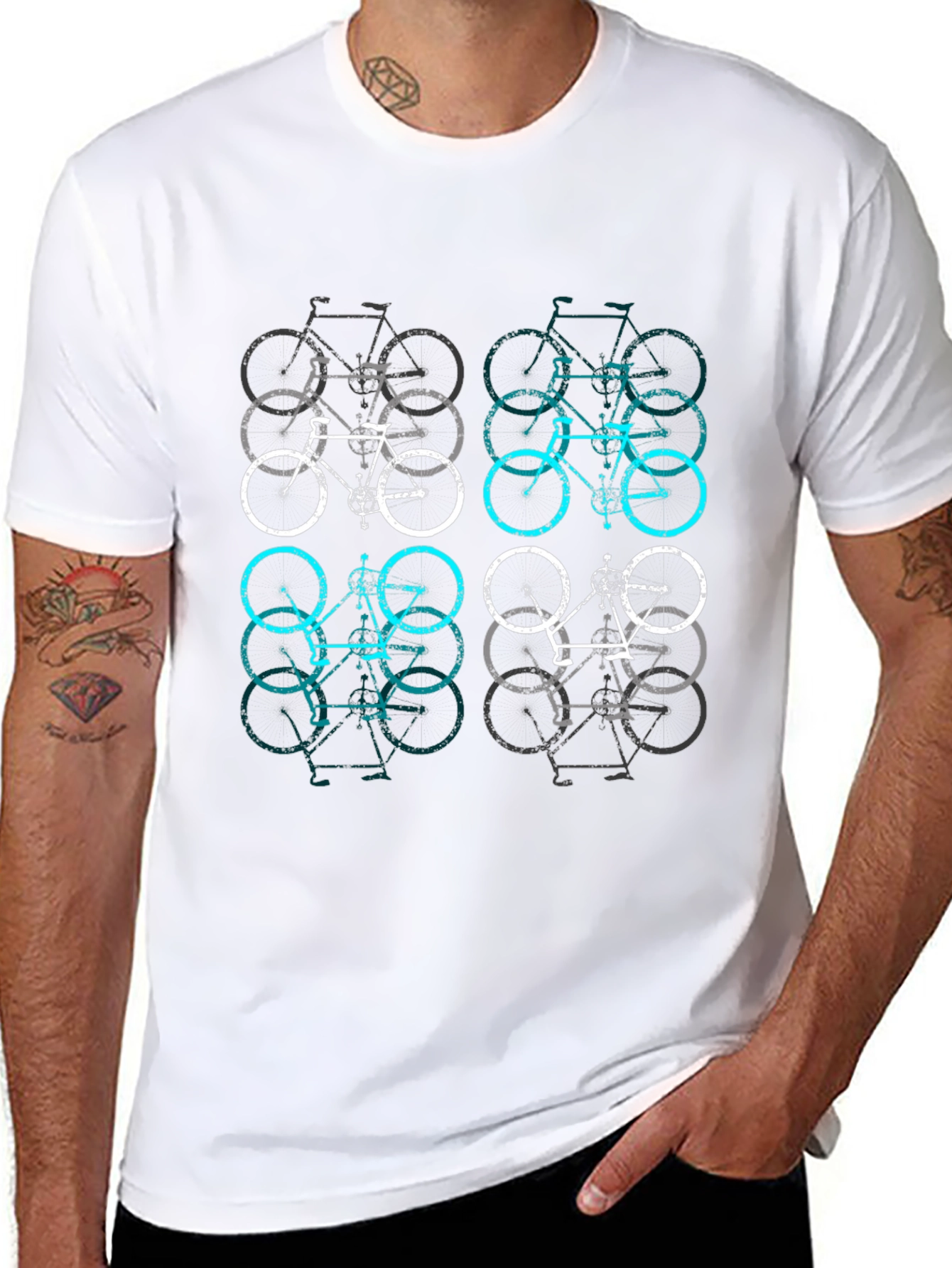 Bicycle Print T-Shirt - Cool & Casual Style