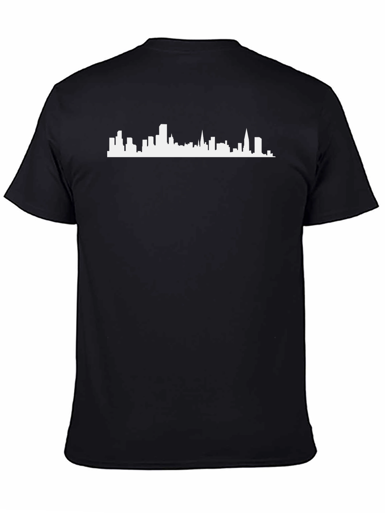 Cityscape Graphic Tee - Black Cotton Blend