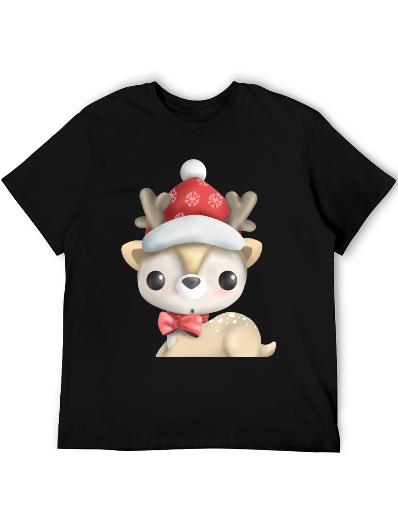 Cute Cartoon Deer Christmas T-Shirt