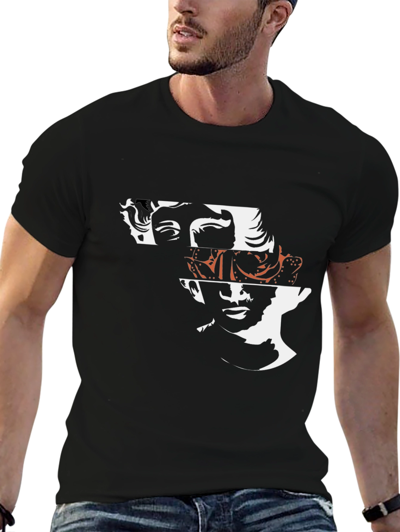 Abstract Face Graphic Tee