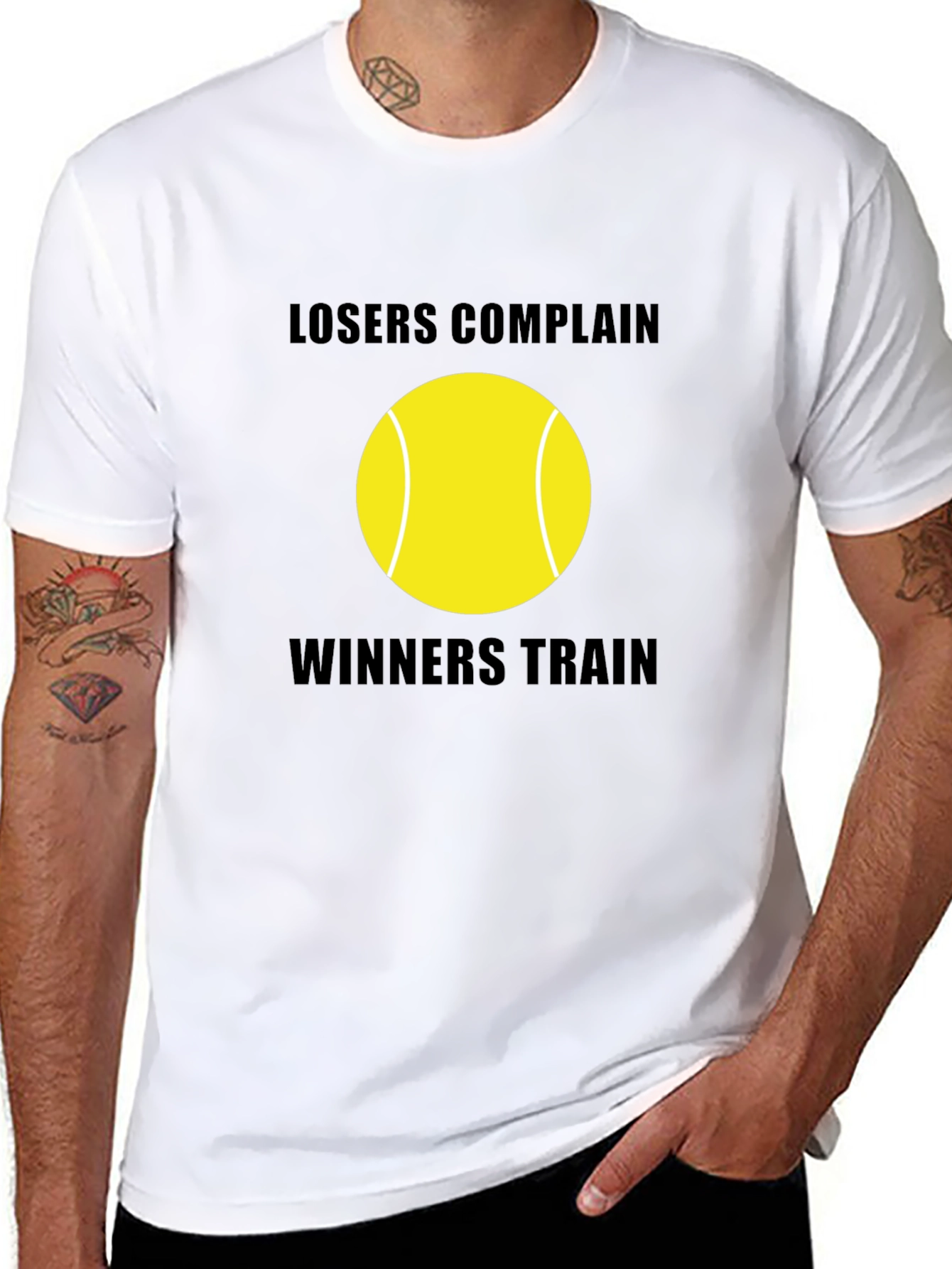 Losers Complain Winners Train Tennis Ball T-Shirt