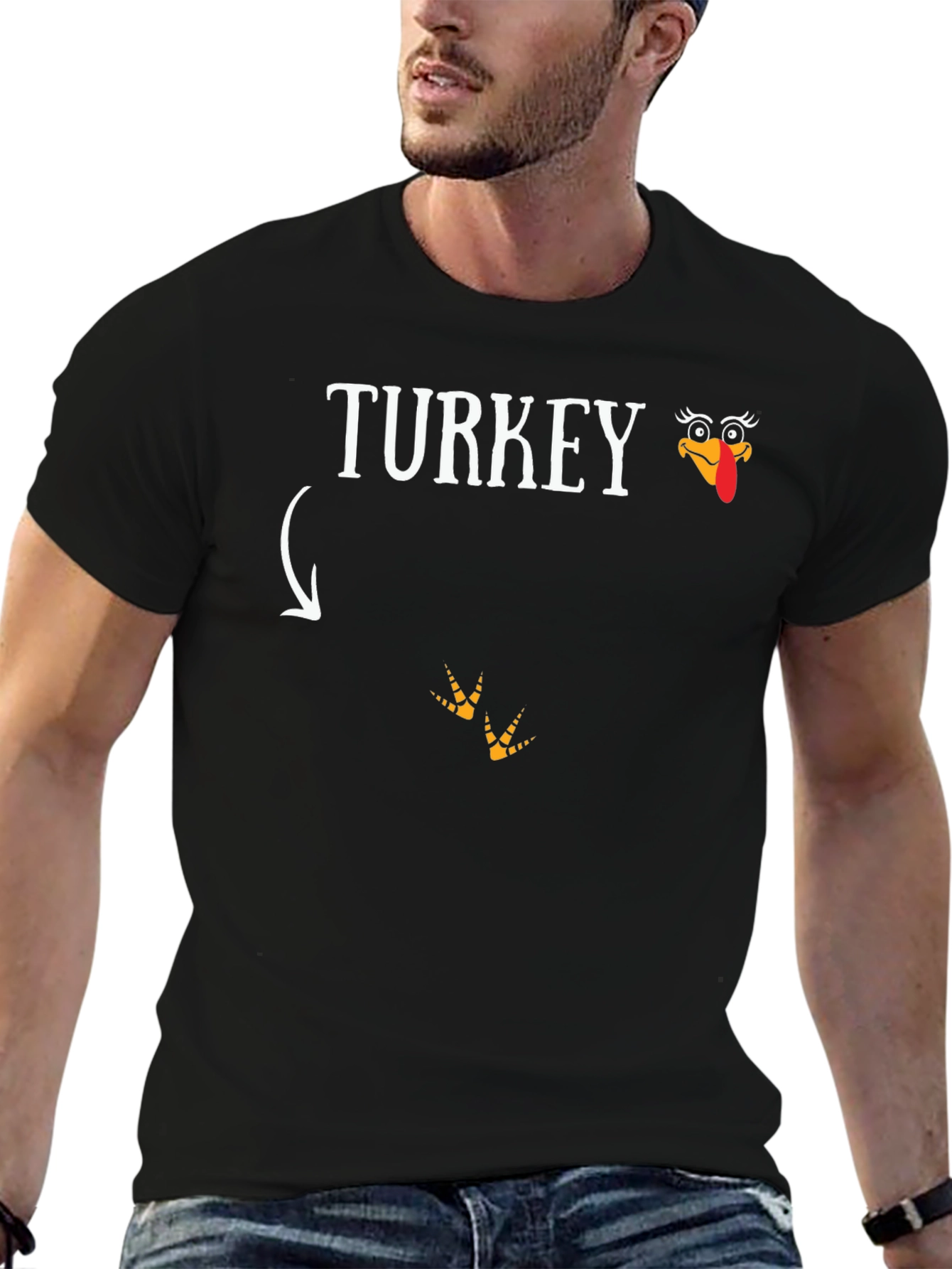 Funny Turkey Thanksgiving Graphic T-Shirt