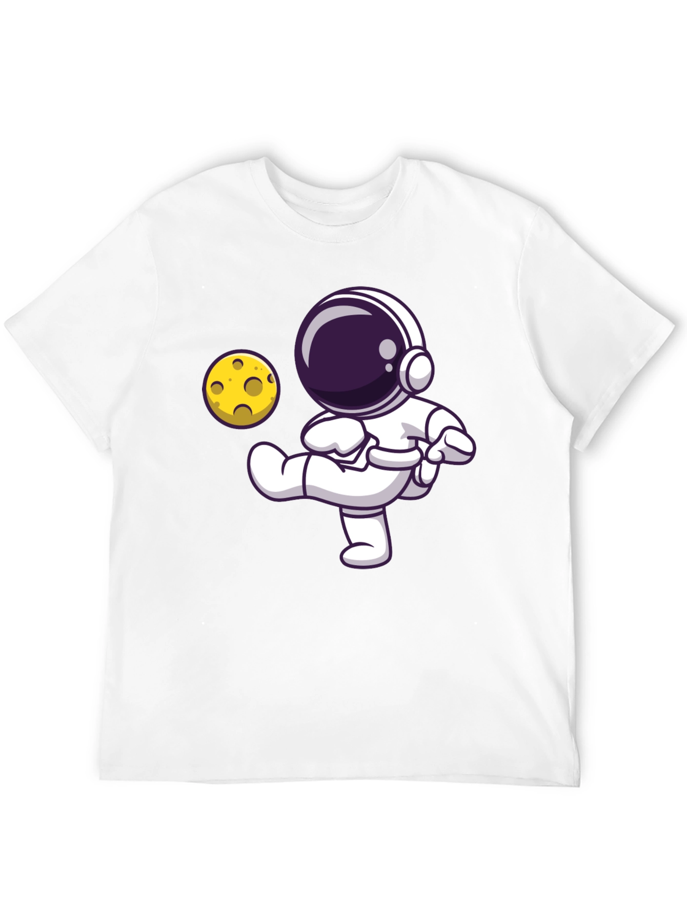 Astronaut Kicking Moon T-Shirt - Black