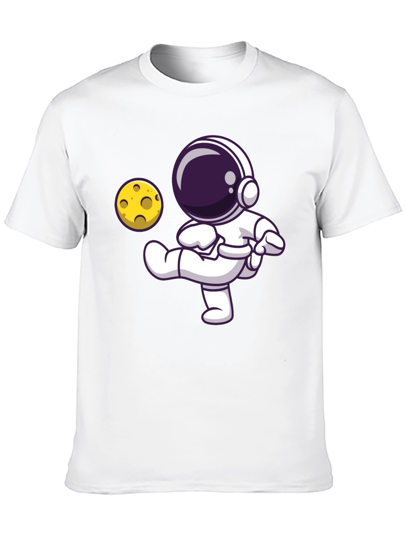 Astronaut Kicking Moon T-Shirt - Black