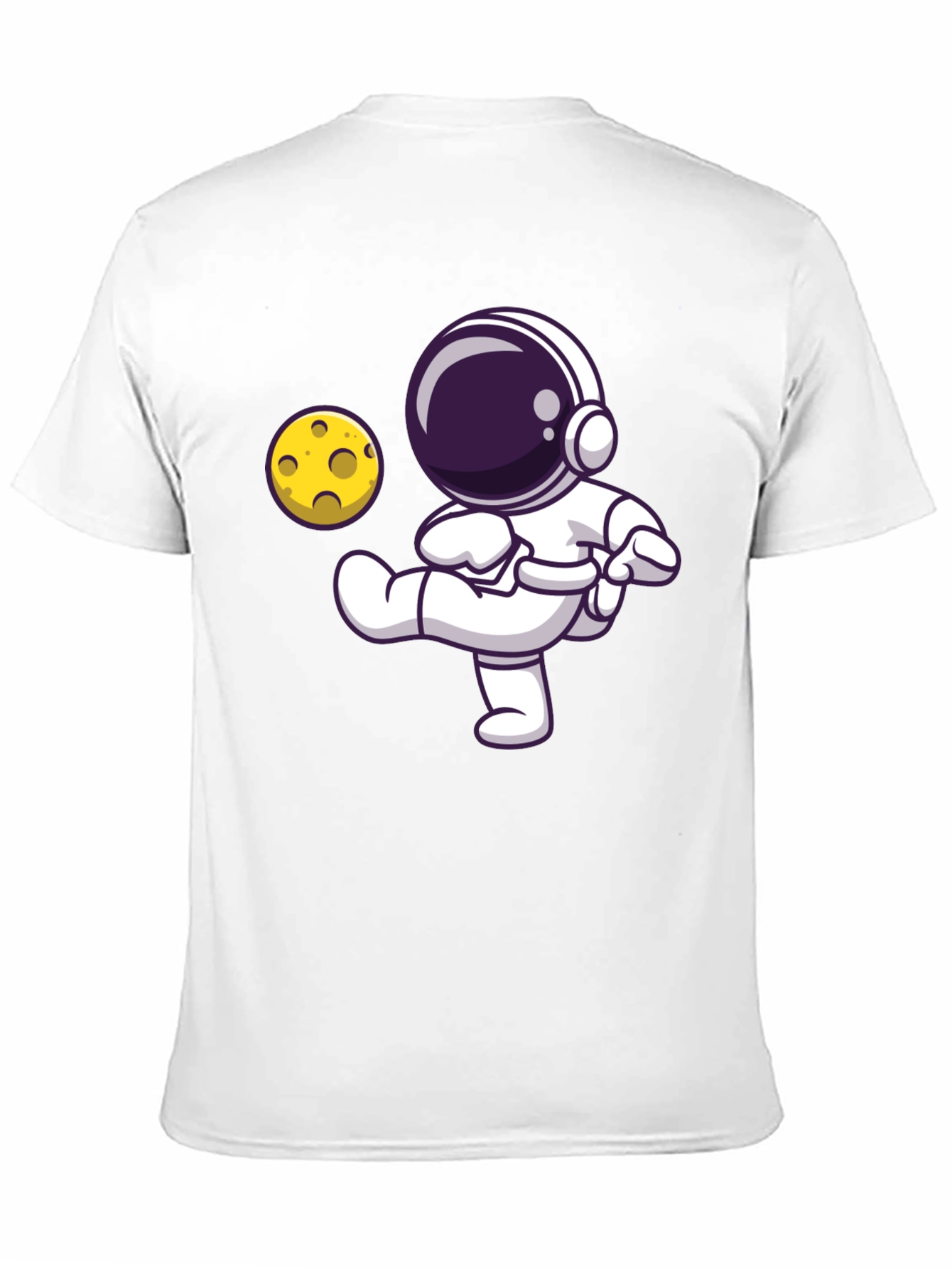 Astronaut Kicking Moon T-Shirt - Black
