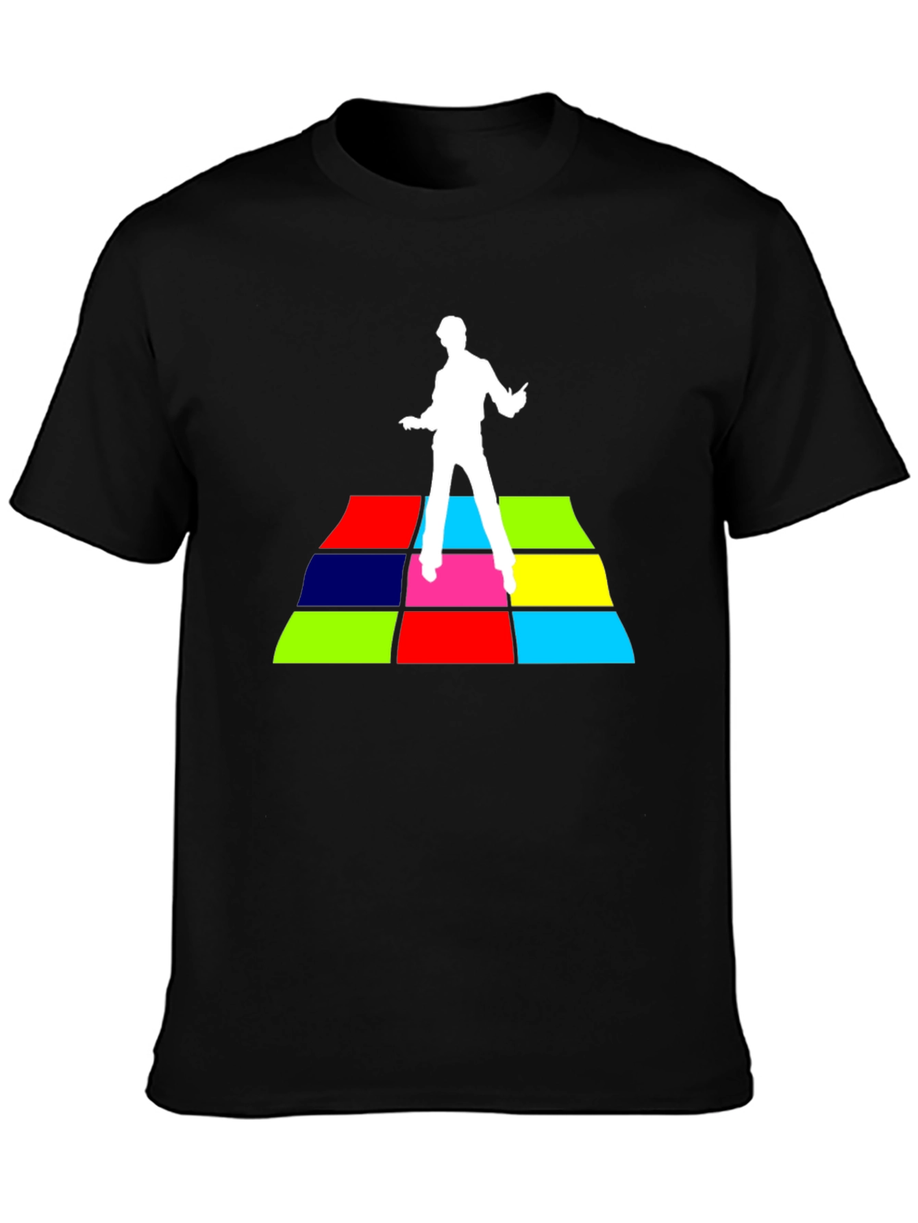 Retro Disco Fever T-Shirt - Black Cotton Tee