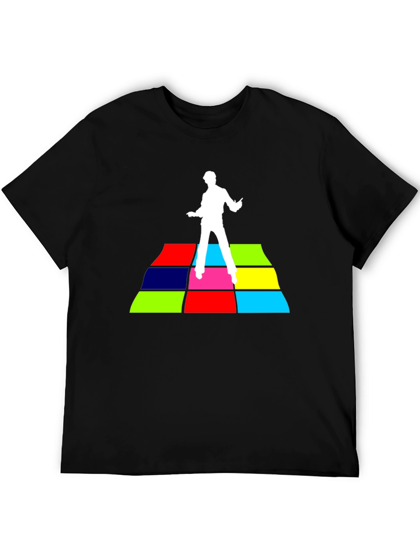 Retro Disco Fever T-Shirt - Black Cotton Tee