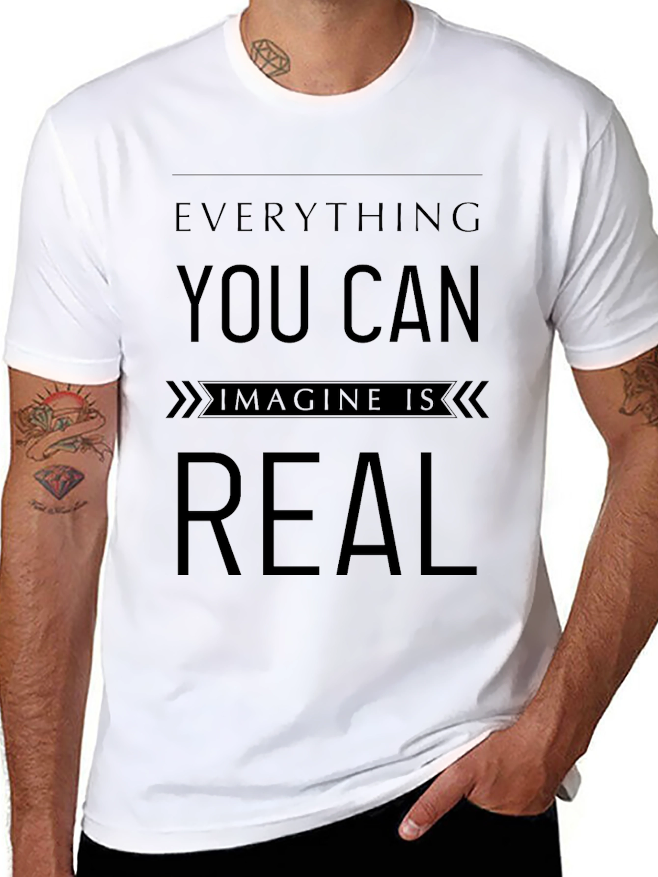 Inspirational Imagine Is Real Black T-Shirt