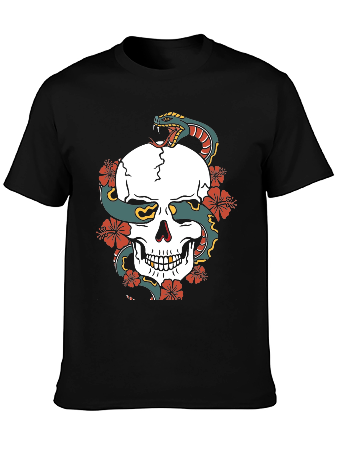 Skull & Snake Graphic Tee - Bold Streetwear Style