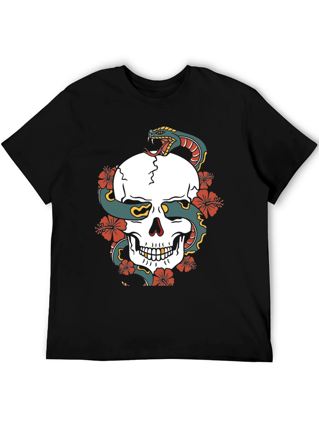 Skull & Snake Graphic Tee - Bold Streetwear Style