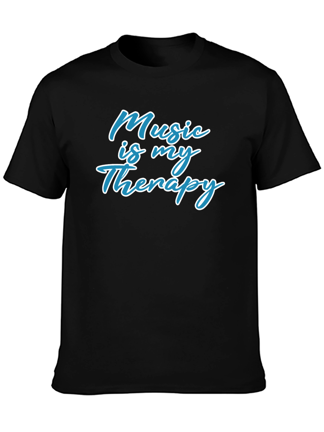 Music Is My Therapy T-Shirt - Black