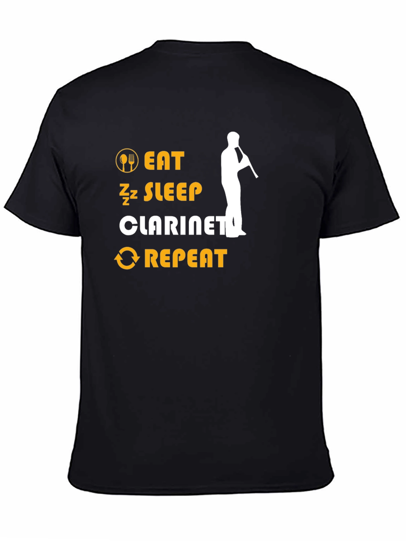 Eat Sleep Clarinet Repeat Graphic Tee