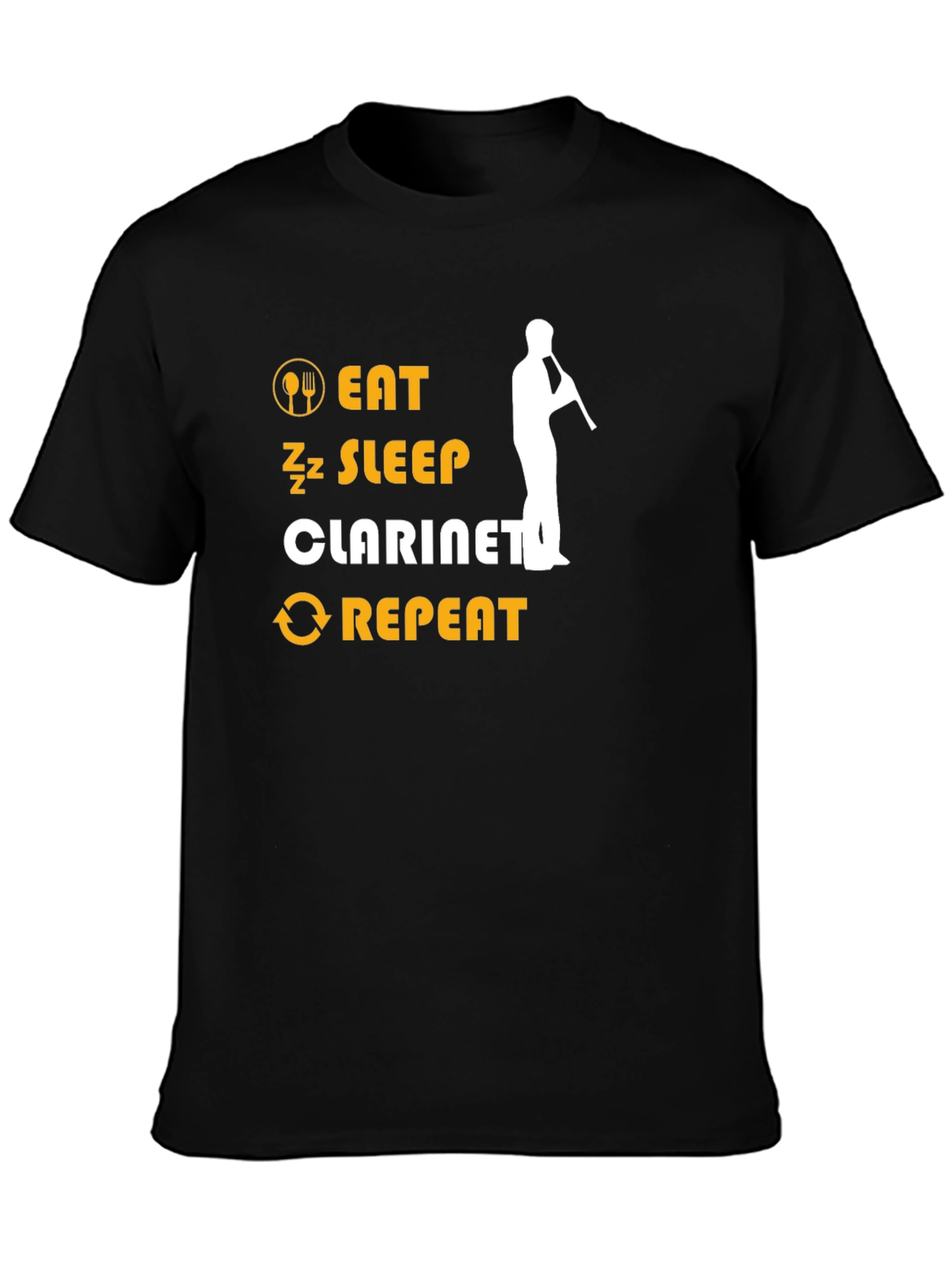 Eat Sleep Clarinet Repeat Graphic Tee
