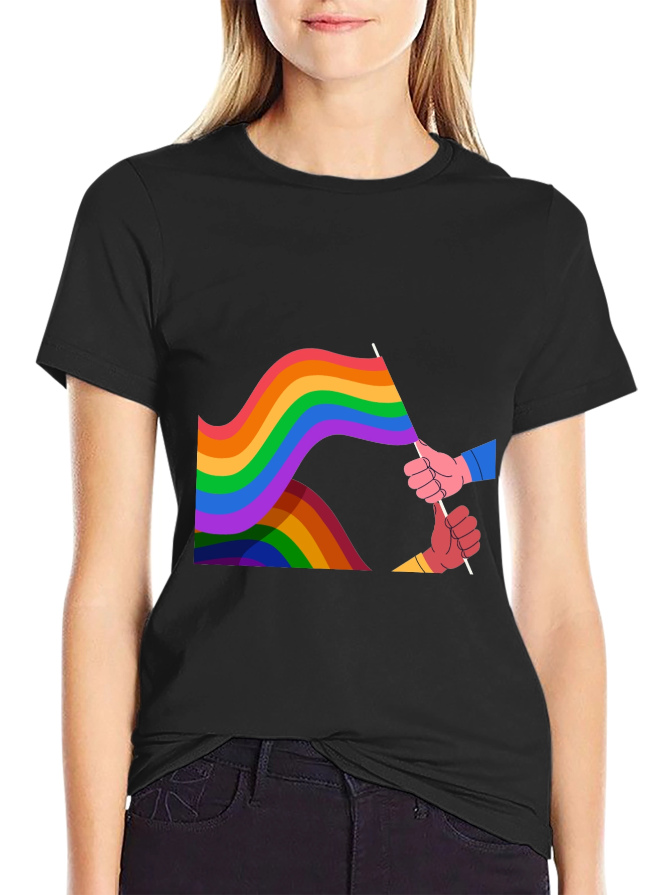 Pride Rainbow Flag Graphic Tee