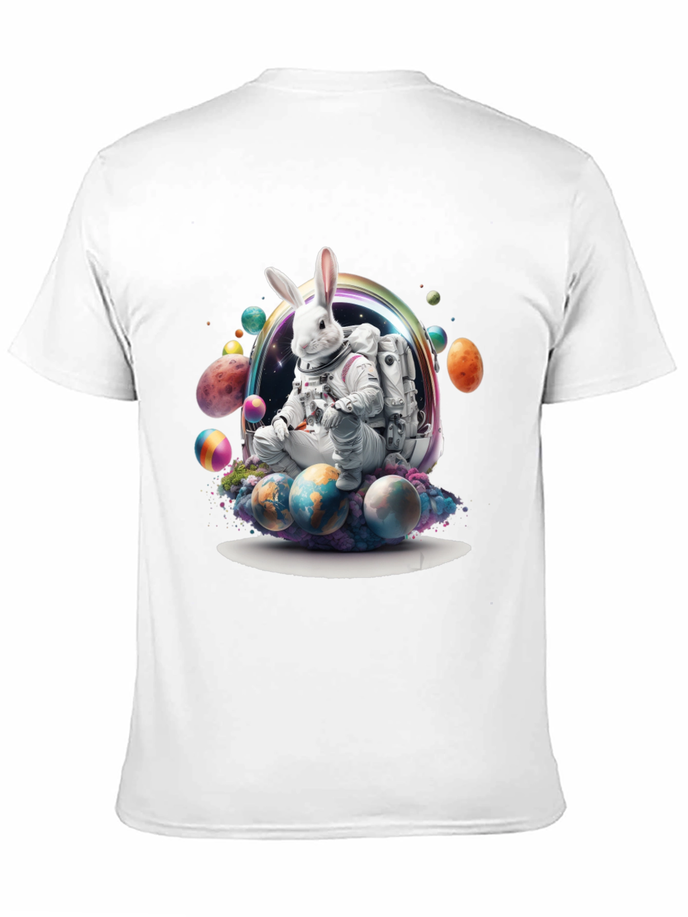 Space Easter Bunny Graphic T-Shirt