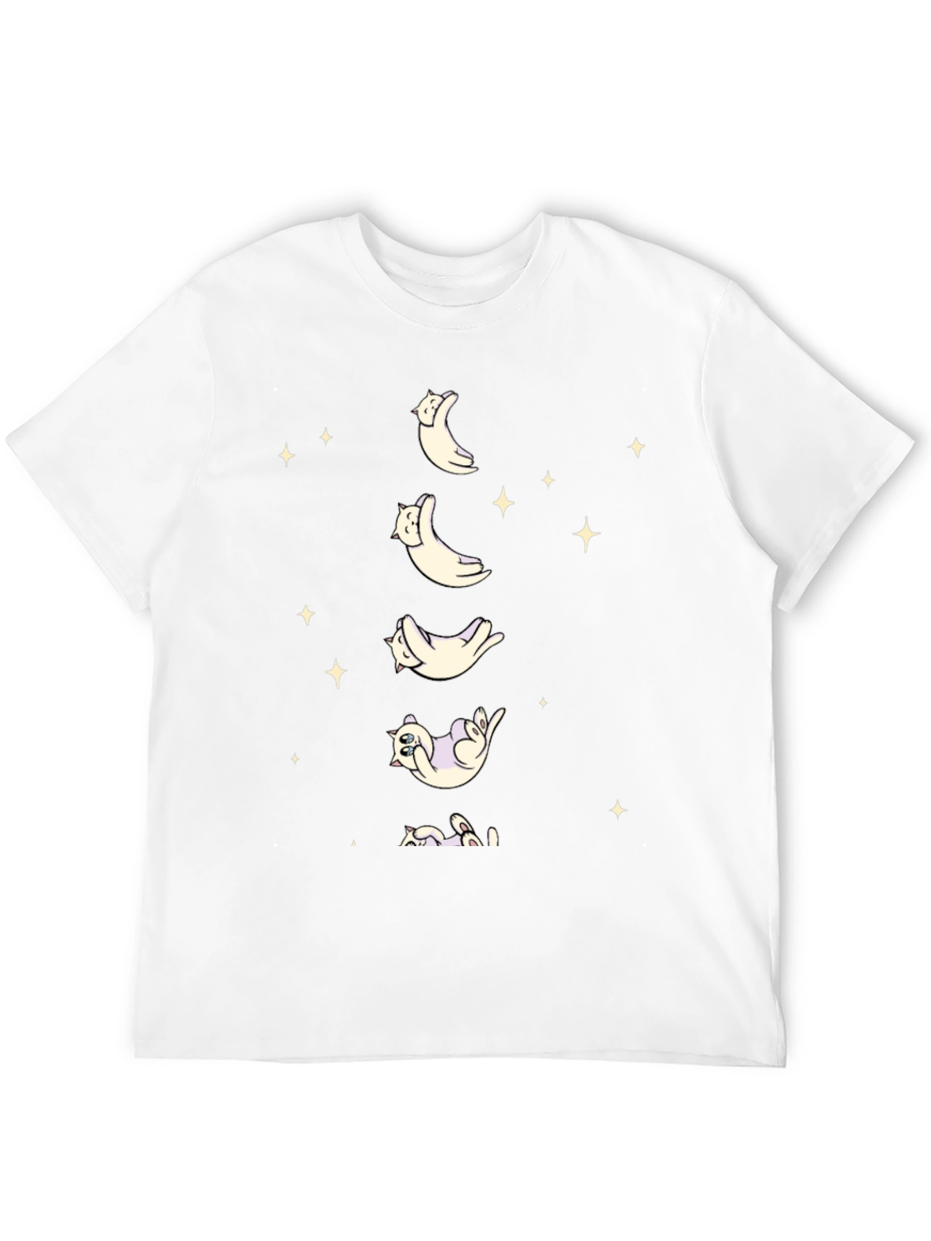 Cat Moon Phases Graphic T-Shirt