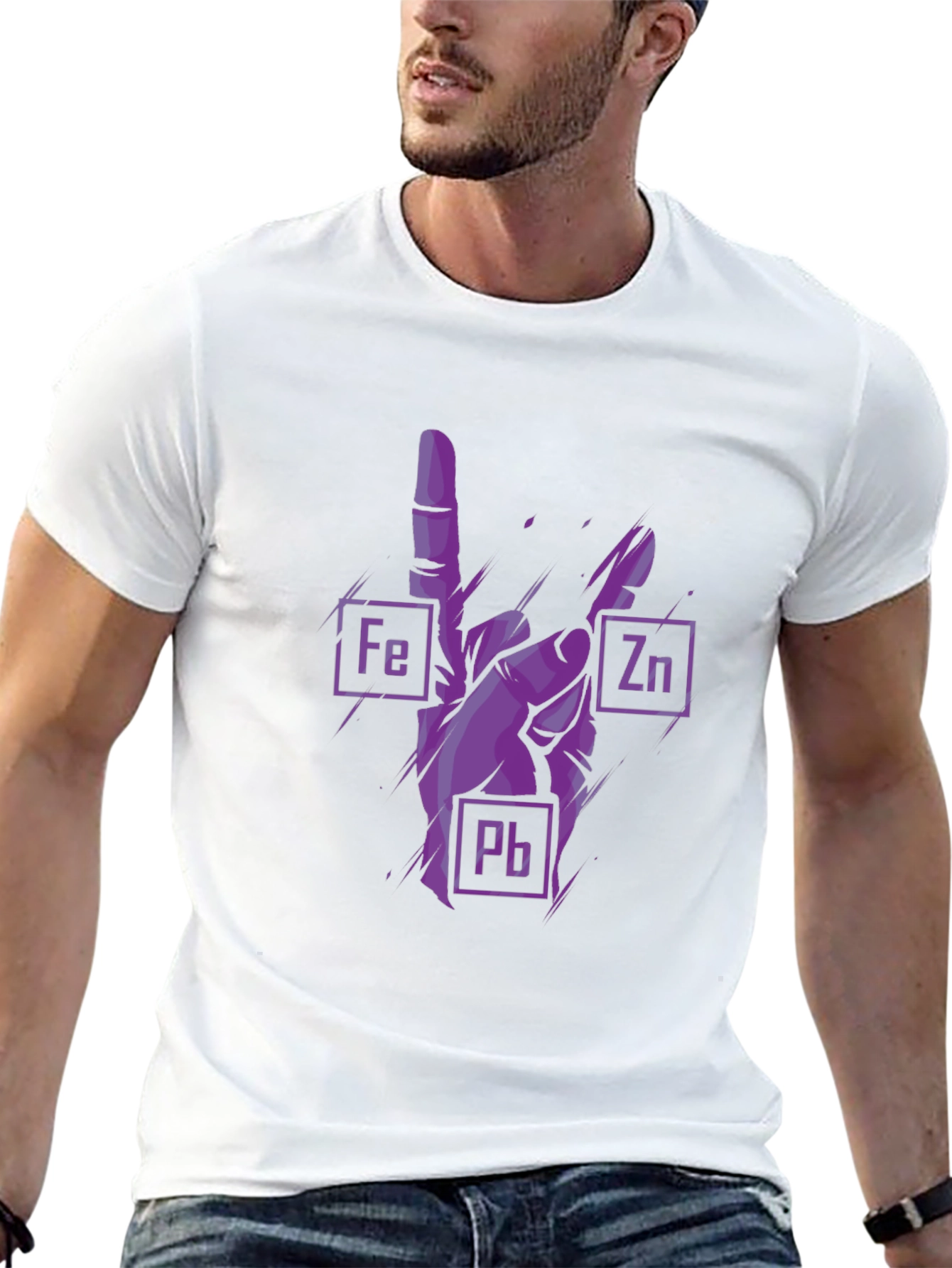 Rock On Chemistry T-Shirt - Iron Zinc Lead Design