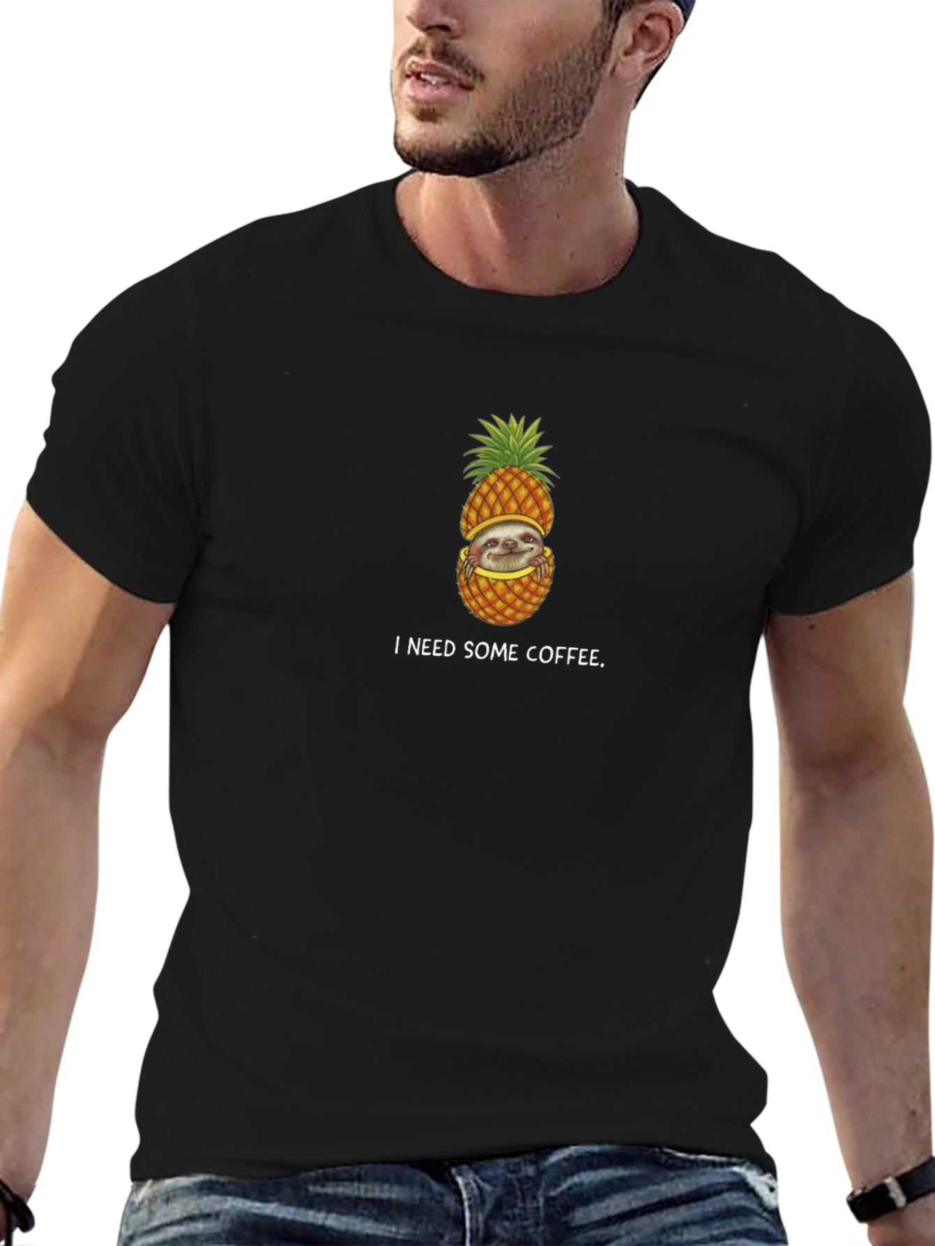 Sloth Pineapple Coffee T-Shirt