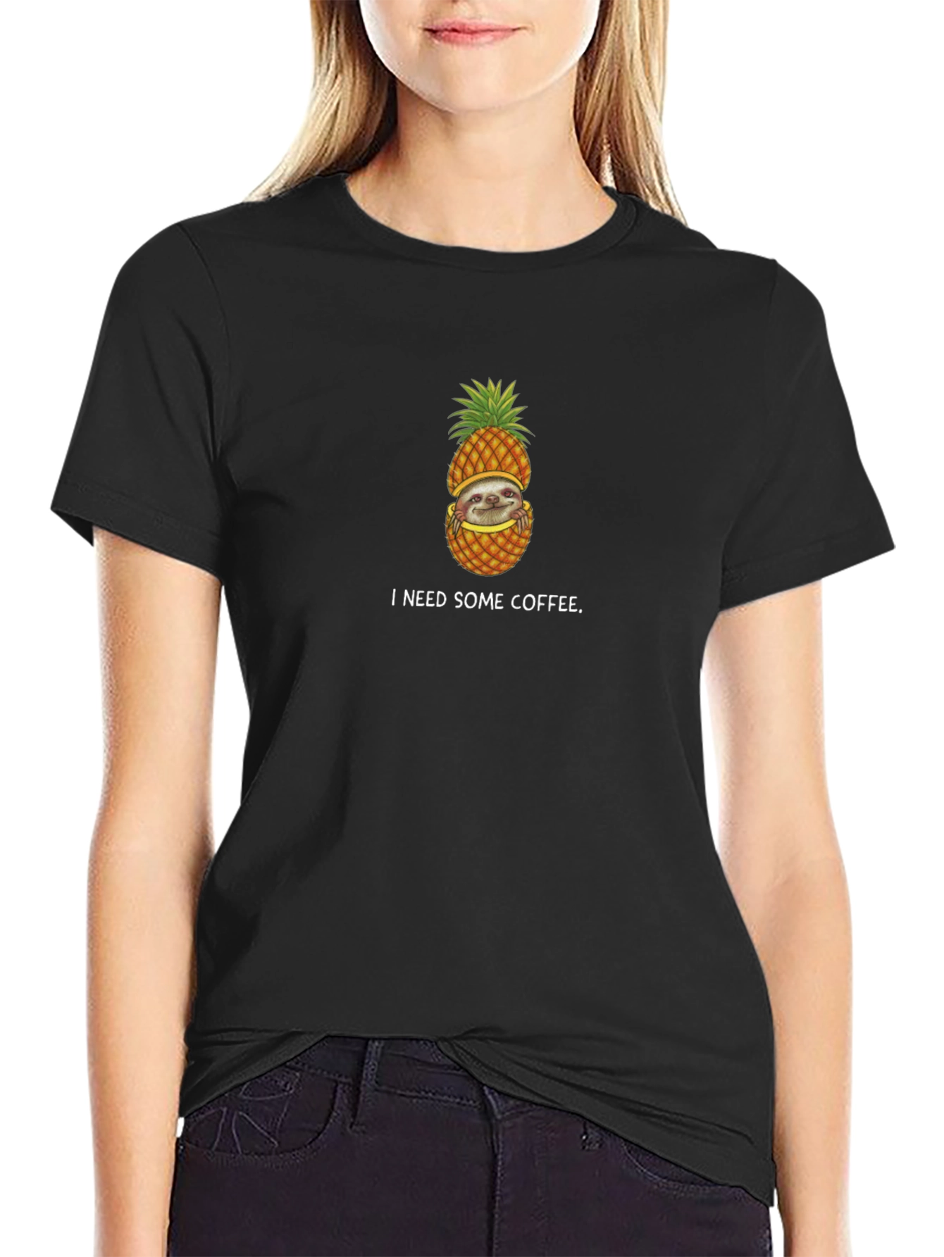 Sloth Pineapple Coffee T-Shirt