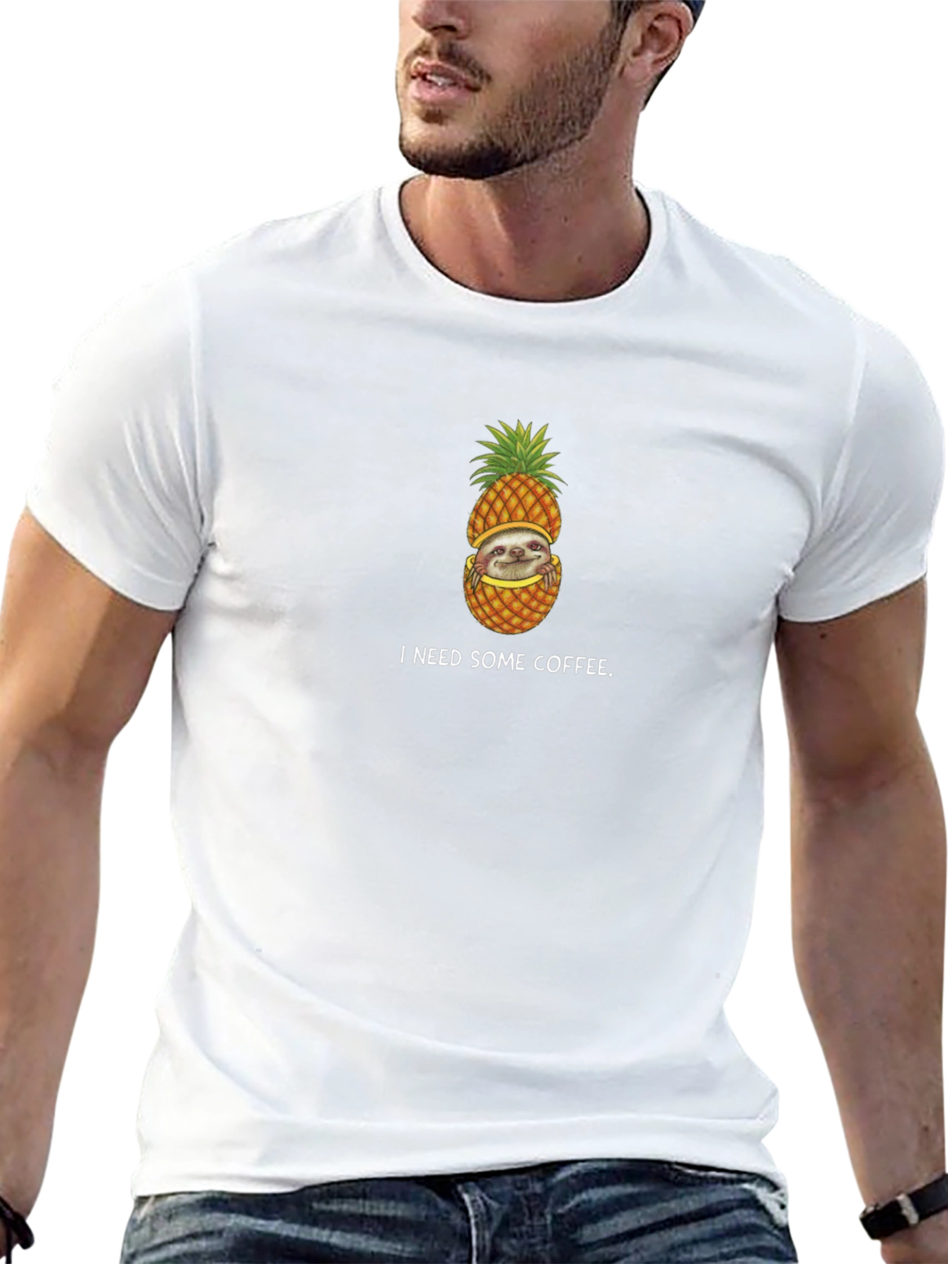 Sloth Pineapple Coffee T-Shirt