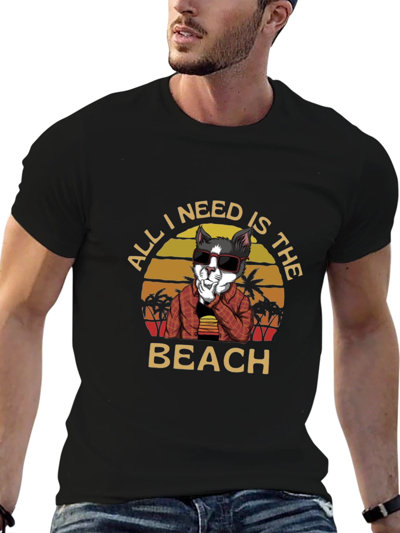 Beach Cat T-Shirt - Vacation Vibes