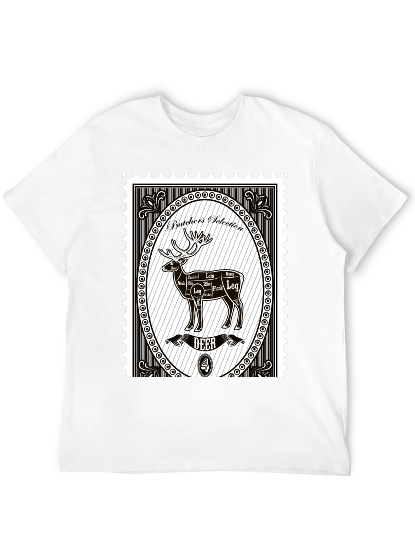Butchers Selection Deer T-Shirt - Novelty Graphic Tee