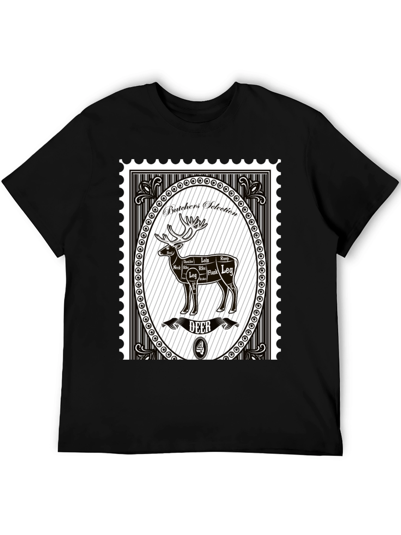 Butchers Selection Deer T-Shirt - Novelty Graphic Tee