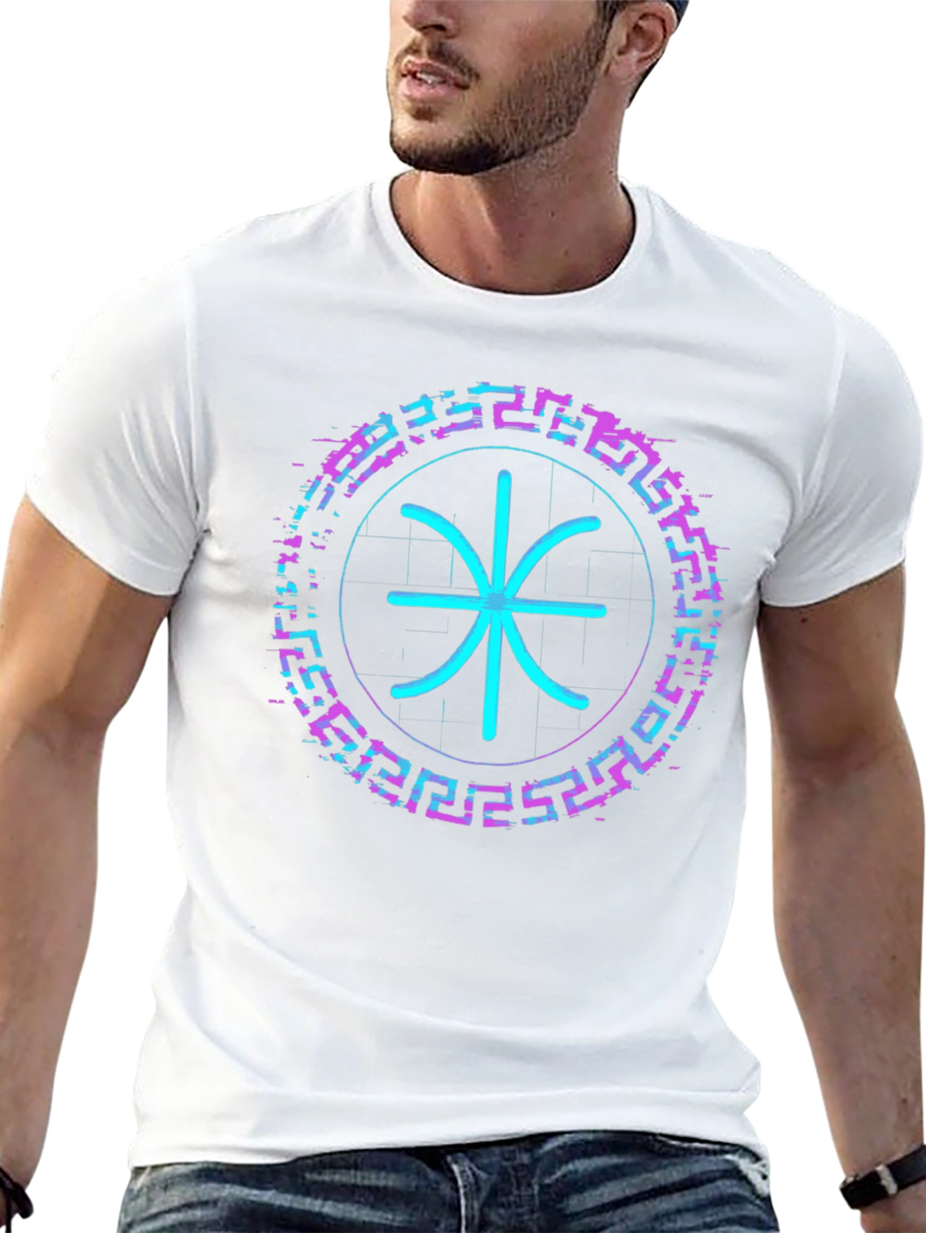 Cyberpunk Glyph Graphic T-Shirt