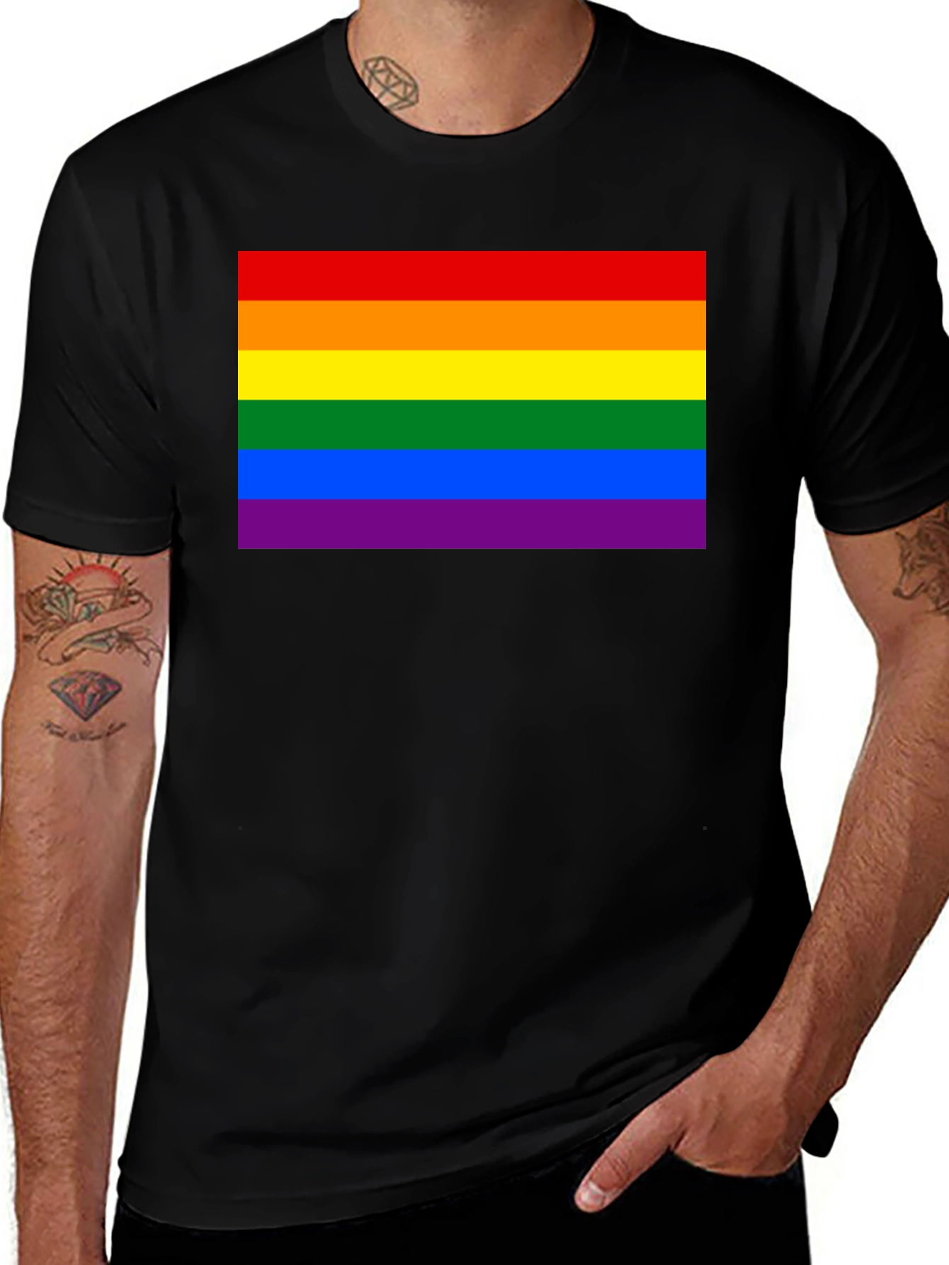 Pride Rainbow Flag Graphic T-Shirt - Unisex
